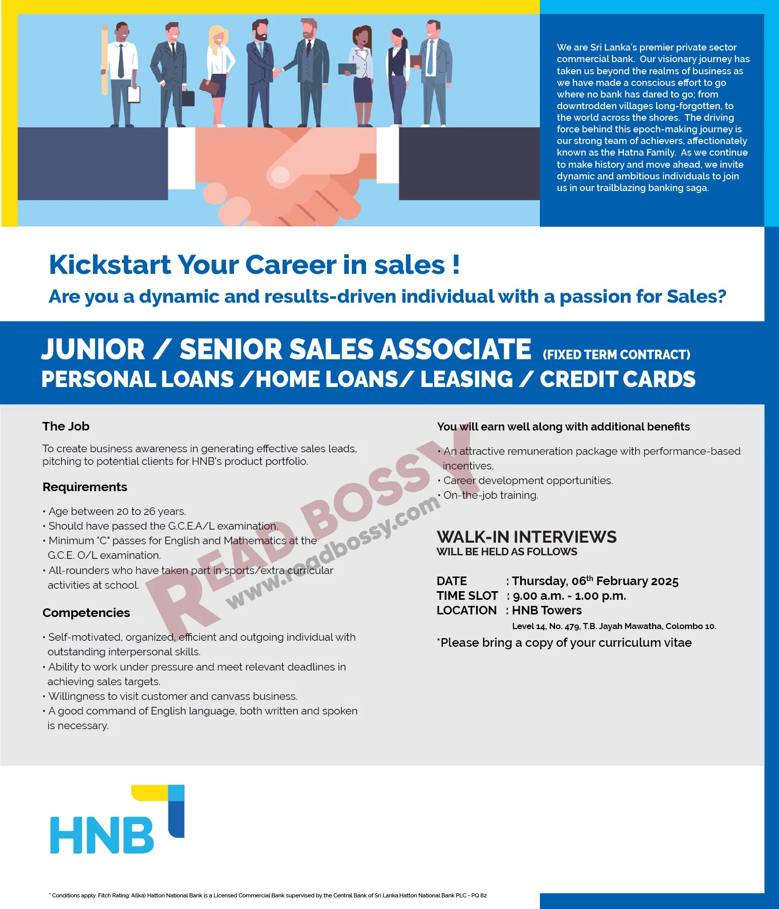 HNB JOB ADS 2025