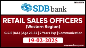 SDB Bank Job Vacancies 2025 - Retail Sales Officer