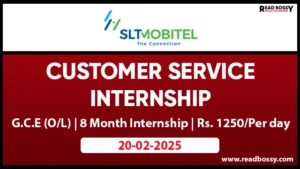 Sri Lanka Telecom Job Vacancies 2025 - Customer Service Internship