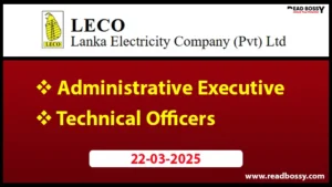 Lanka Electricity Company Job Vacancies 2025 - LECO